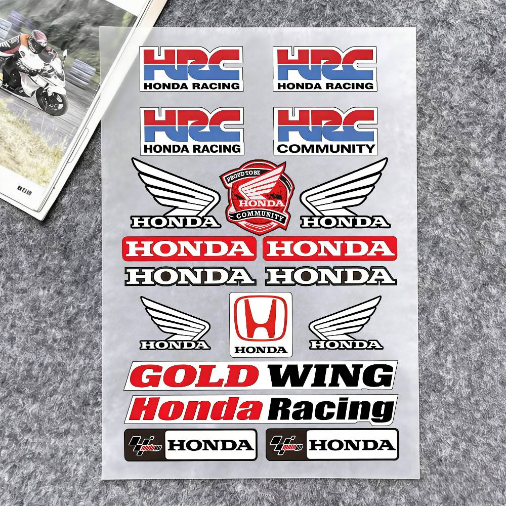 AQZ1 For HONDA Reflective Motorcycle Stickers, 3M Safety Warning At Night In The Dark Scooter Helmets