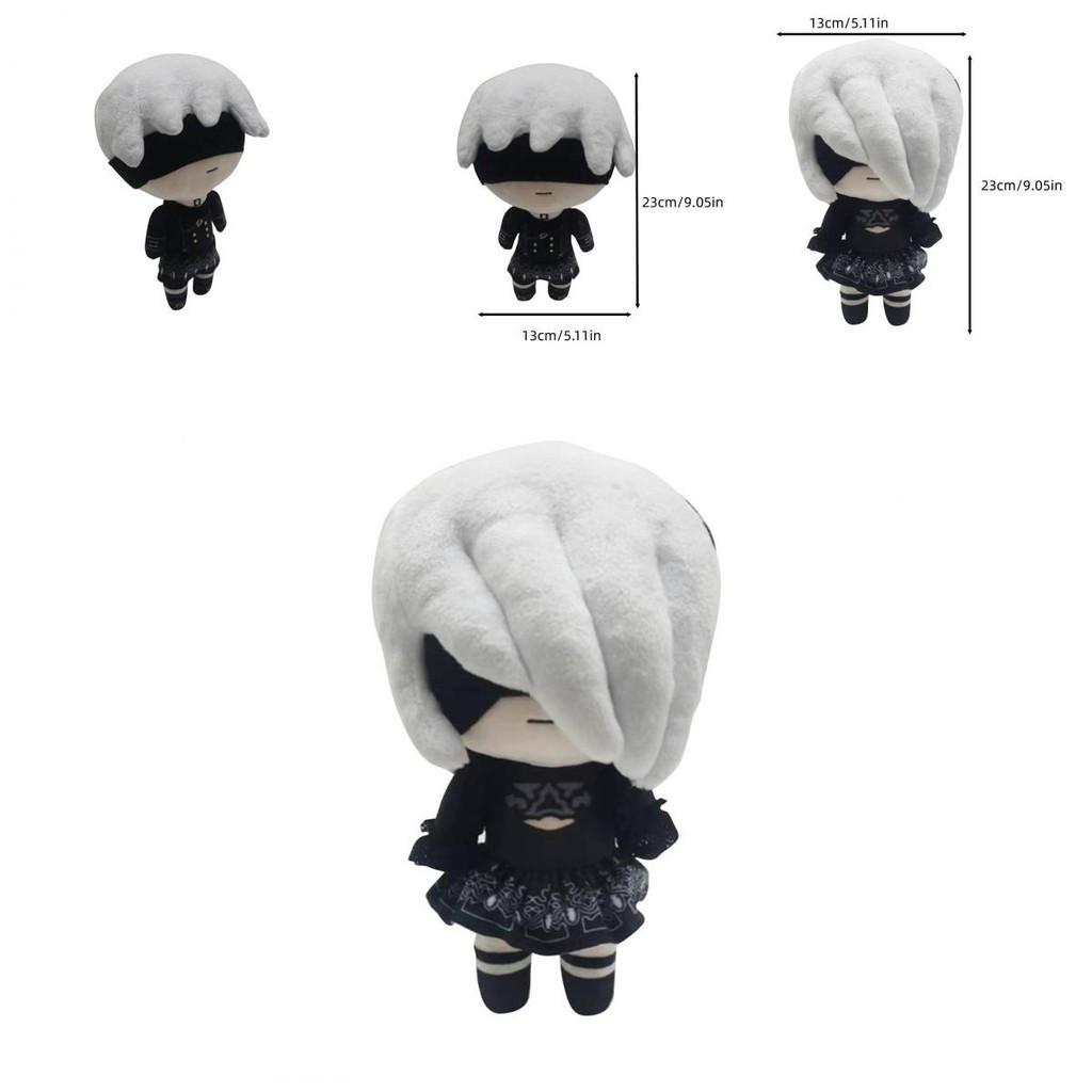 Nier Automata 2b Plush Toy Doll 23cm Height Pp Cotton Filling Cartoon Figure