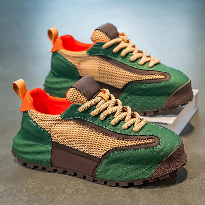 

Папины кроссовки модные красивые круглый носок спортивная обувь легкая роскошь широкая стопа дышащая сетка кроссовки мужские универсальные кеды 48