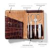 Sidun Women's Mini Crocodile Pattern 4-Piece Nail Tool Set