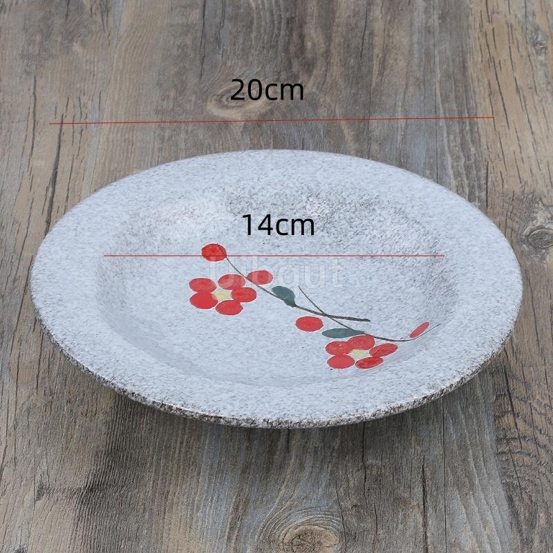 Farfuri creative retro din ceramică set de feluri de mâncare japoneze bucătărie sushi sashimi tavă rotundă vesela feluri de mâncare salată de orez farfurie din ceramică