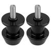 2pcs Black M6 Universal Motorcycle Motorbike Racing Adapter Holder Swingarm Coil Slider Mount Stand Screw Aluminum Alloy