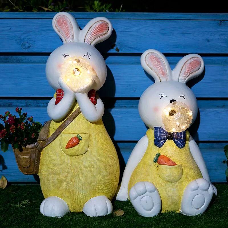 Cute Cartoon Rabbit Garden Ornament