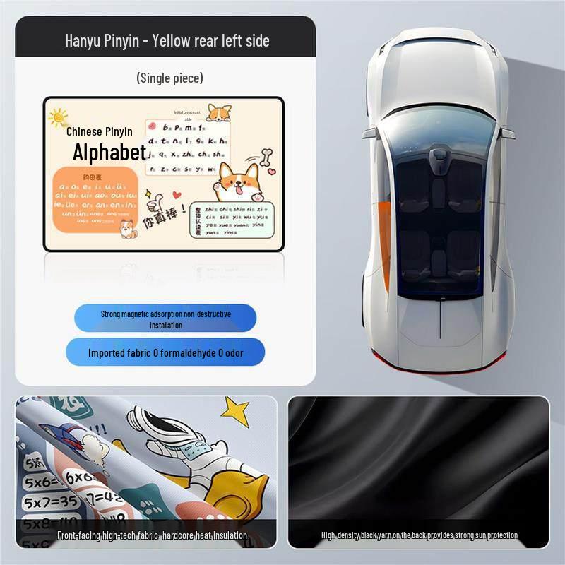 Children's Car Interior Sunshade Curtains for Rear Window