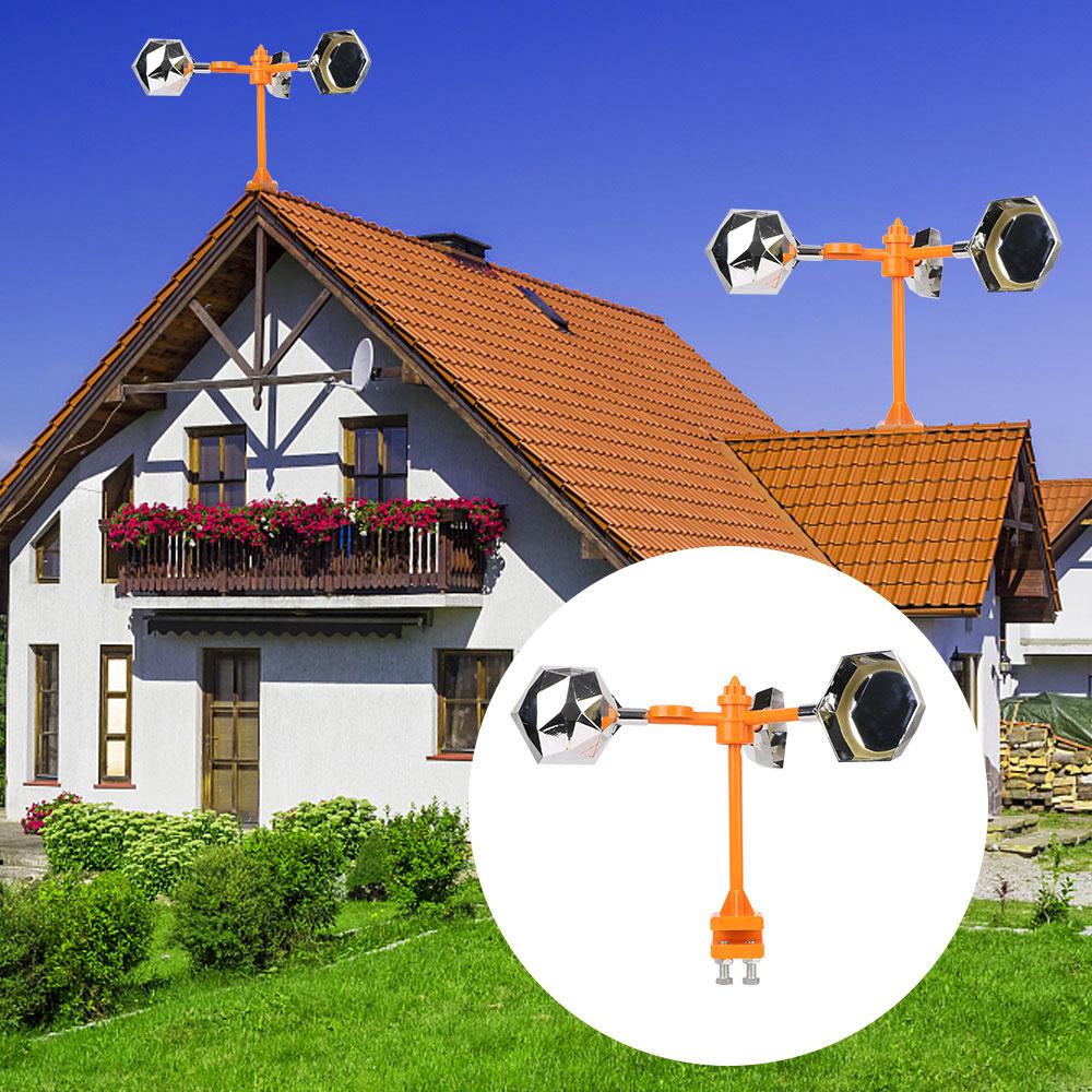 Solar Reflective 360° Bird Repeller Wind Power Voice Bird Repellent Scarer for Outdoor Garden Farm