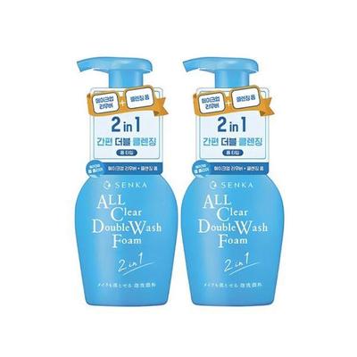 All Clear Double Wash Foam Cleanser Deep Cleansing Makeup Removing Face Wash 150ml X2