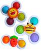 Guruguru Pon Baby Educational Spinning Play Set Set Hand Toy (Bee, Carrot, Sun) - 3-Piece (Spinning Spinner)