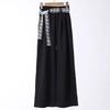 Lace belt wide-leg pants high-end loose and thin casual pants temperament versatile solid color floor-mopping straight-leg pants