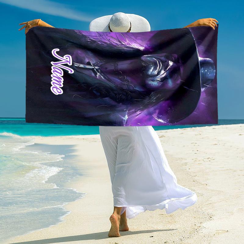 Personalized Monster Truck Adventure Beach Towel Microfiber Beach Towel Thin Absorbent for Beach Swimming Yoga Bath Sports. 091083