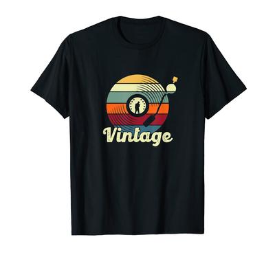 Vinyl Plattenspieler Vintage DJ Plattenspieler Musik T-Shirt