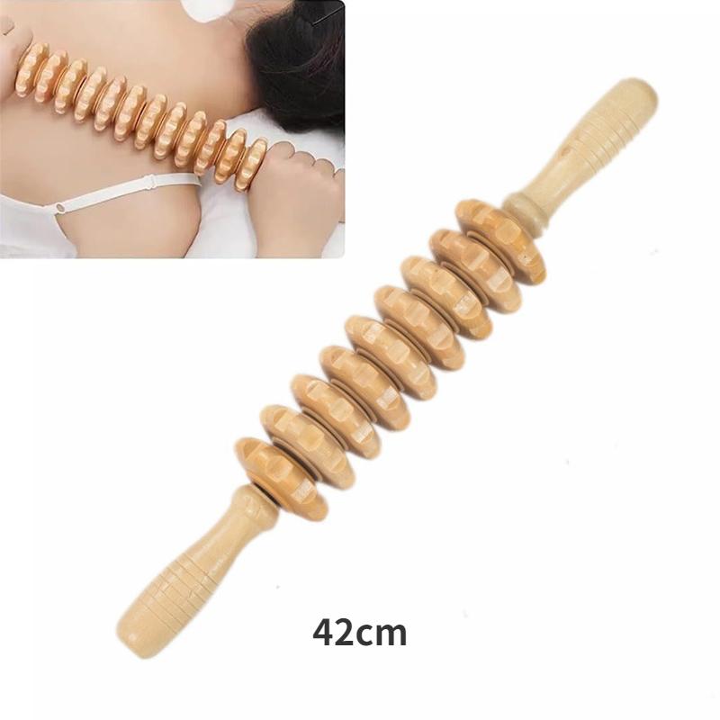 Wooden Massage Roller Therapy Body Massager Foot Face Shoulder Neck Hand Push Roller Massager Body Shaping Massage Tool
