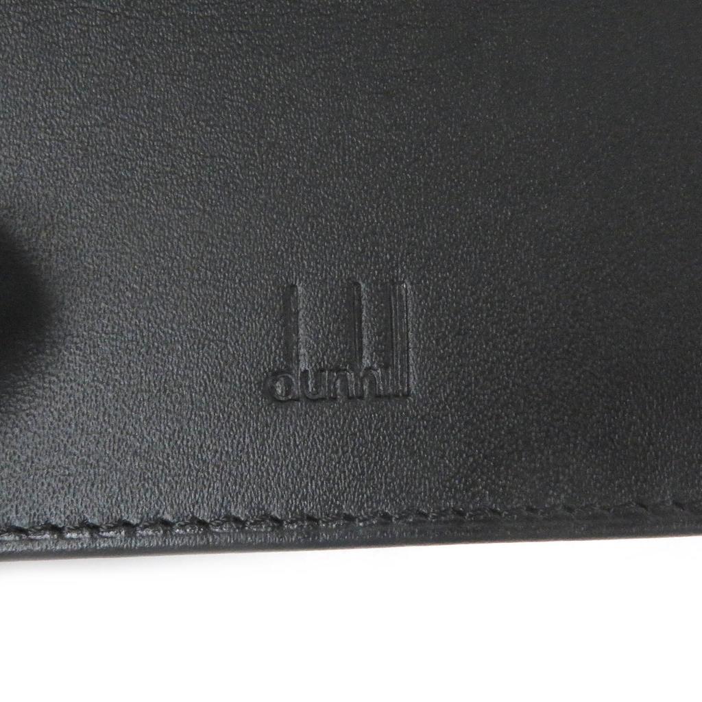 Excellent Dunhill Card Case MICRO D-EIGHT Micro D-Eight Business Card Holder black leather mens Used