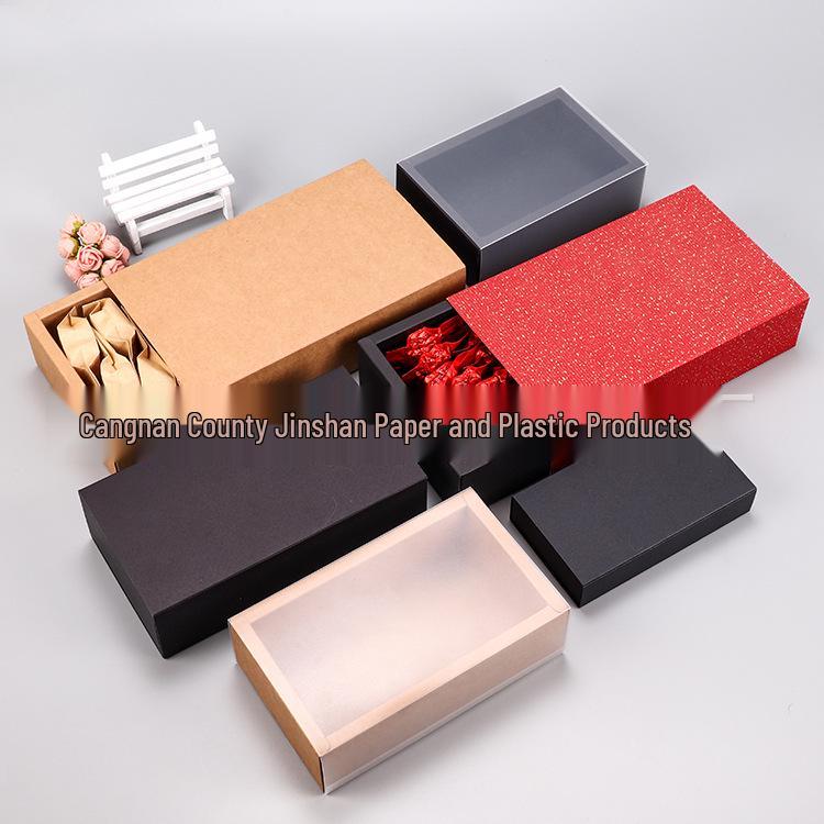 Custom Green Tea Kraft Paper Drawer Gift Box - Rectangular & Exquisite Packaging