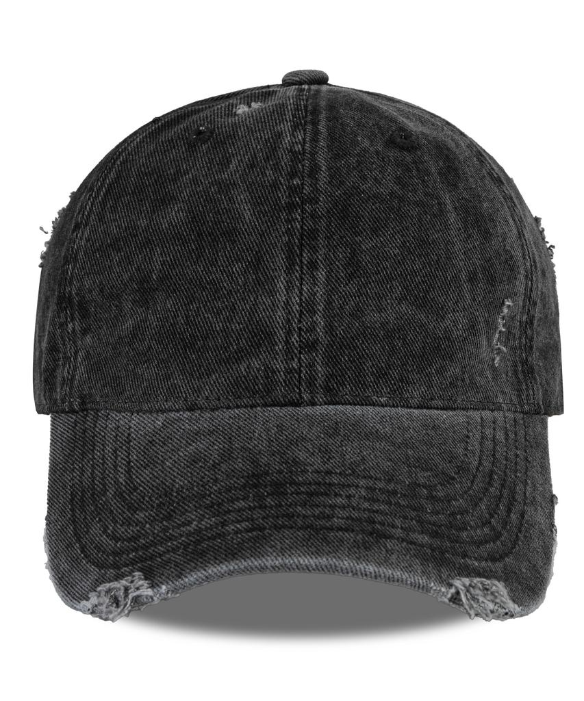 Chaebteo Standard Pigment Damage Ball Cap-Charcoal
