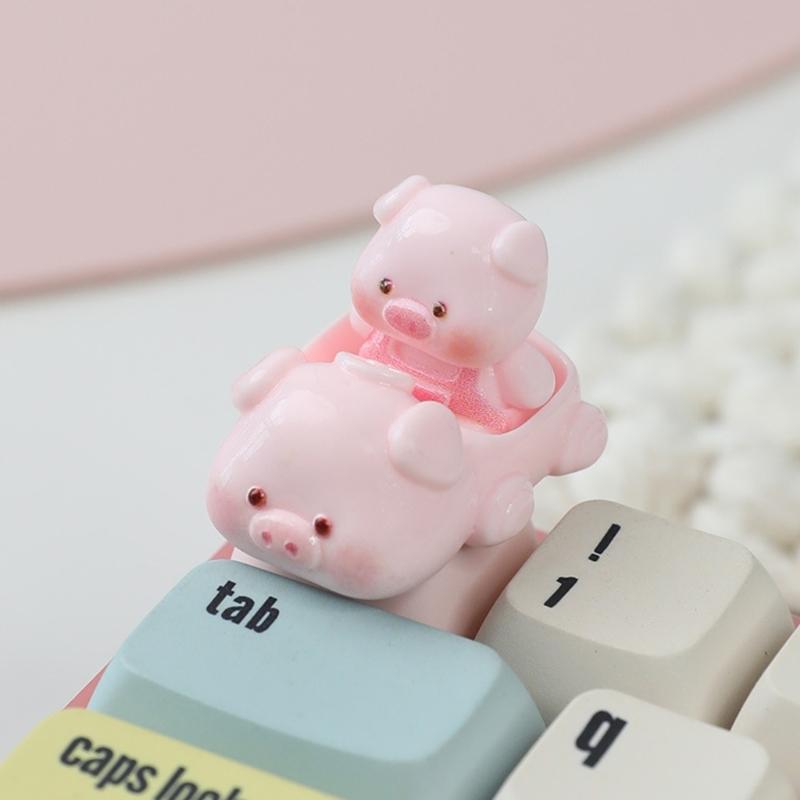 Unique Pig Pattern Keycaps For Mechanical Keyboards Switches Resin Keycap Enhances Aesthetics And Durability