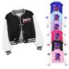 5600 Kids Girls Lily Lovebraids Printed Long Sleeves Casual Sport Baseball Jacket