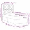 Boxspring Bed with Headboard Black 90 x 200 cm Fabric