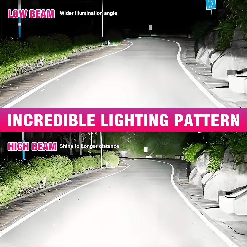 Car LED Headlight Bulbs H7 Imported 3570 CSP 6000k White Internal Driver Replacement Light Bulbs 9005/9006/H11