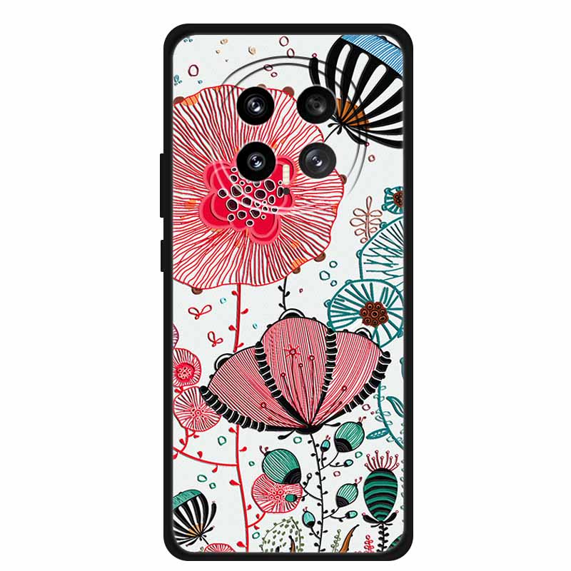 3D Emboss Case For Honor Magic 8 5G Phone Case 8 Pro Flowers Silicone Soft Coque Funda For Honor Magic8 Pro Back Cover Case Bag
