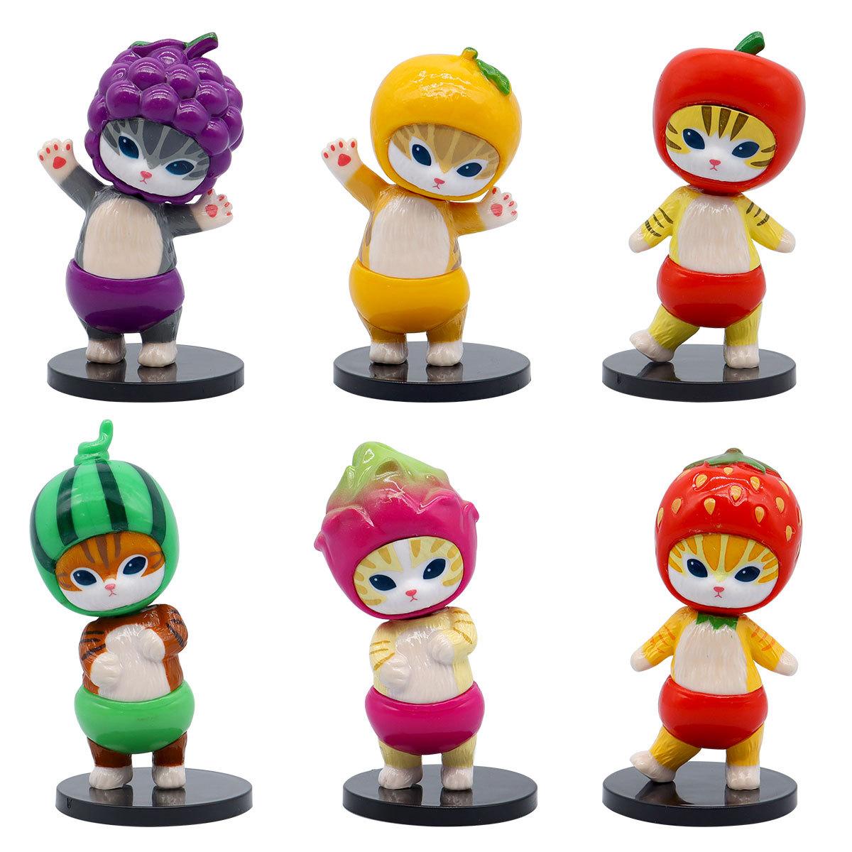 

Акула Кот Фрукт Животное Милые Мини Фигурки Аниме Украшения Кукла Детская Игрушка Модель Рождественские Подарки на День Рождения