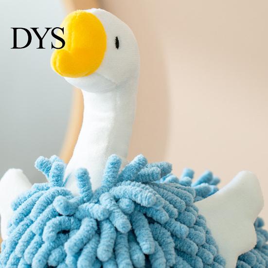 Kitchen And Bathroom Hand Towels Chenille Goose Towel, Soft Cute Fuzzy Hanging Towel for Absorbent Ball Kids Room Lovely Swan Design