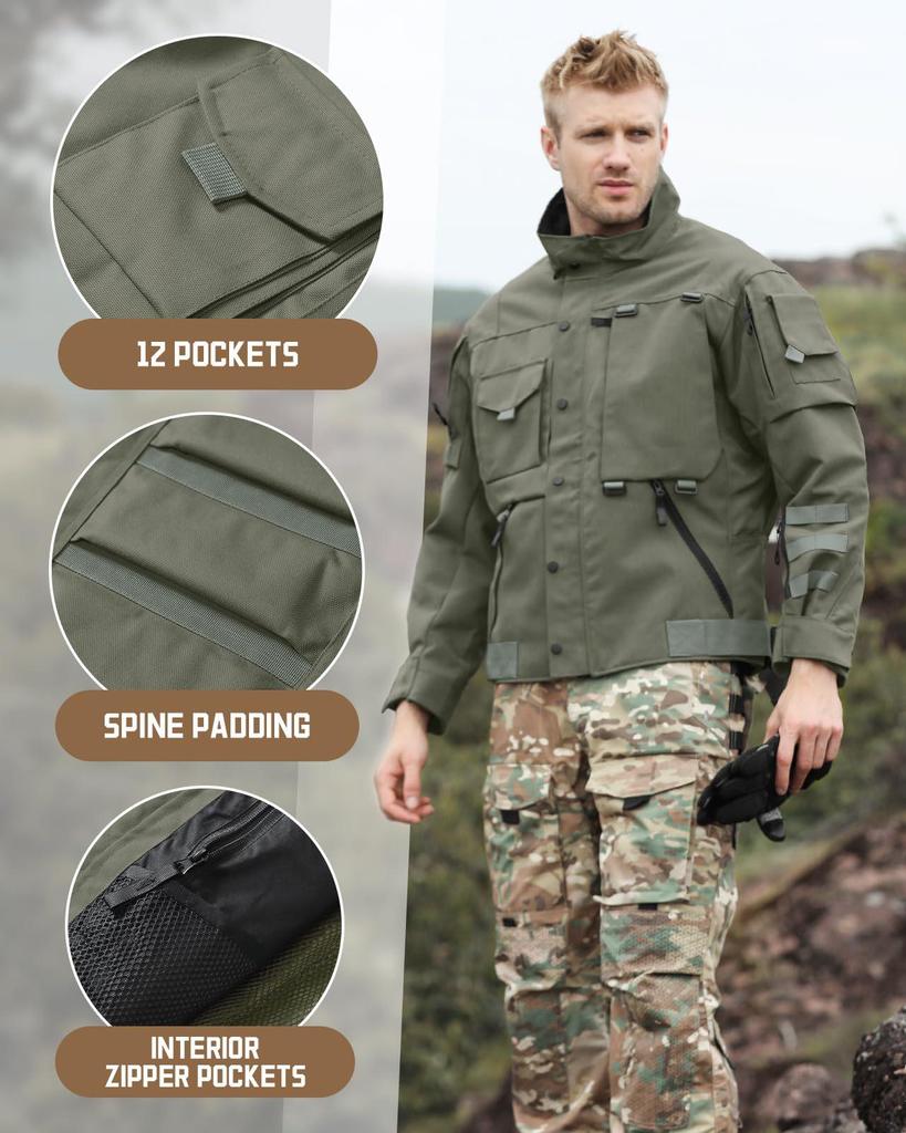 Mark IV Men's Tactical Motorcycle & Mountaineering Jacket: Windproof, Stab-Resistant, Scratch-Resistant, and Wear-Resistant.
