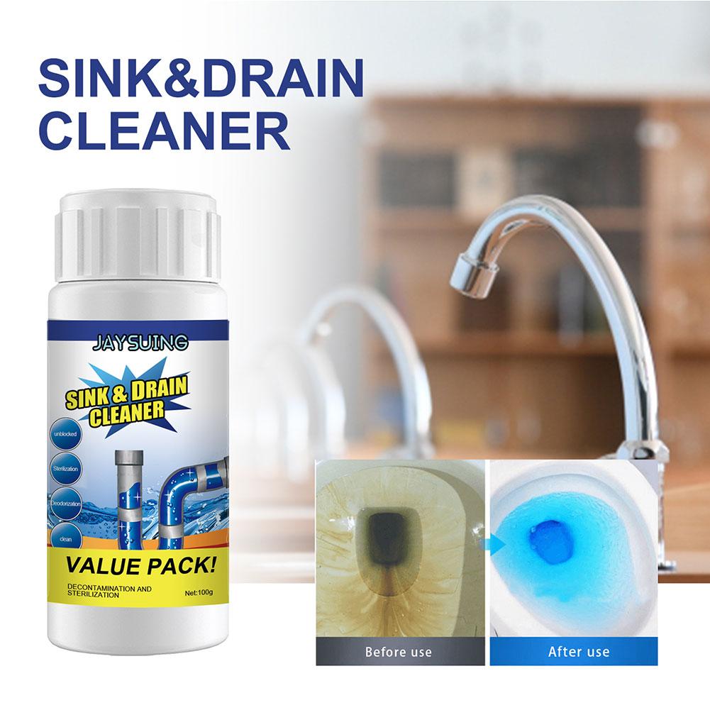 100g Powerful Sink Drain Cleaner High Efficiency Clog Remover Kitchen Sewer Power Pipe Channel Powder Cleaning Tools