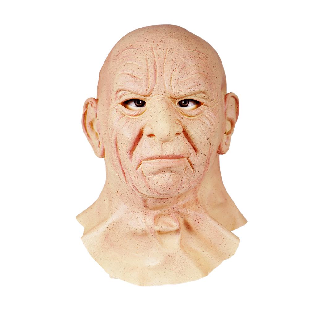 Realistische alte Mann Halloween Latexmaske für Karneval und Party