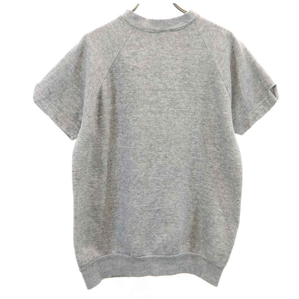 tultex 80s 90s Old Short Sleeve Sweat Gray Back Brushed Women Used