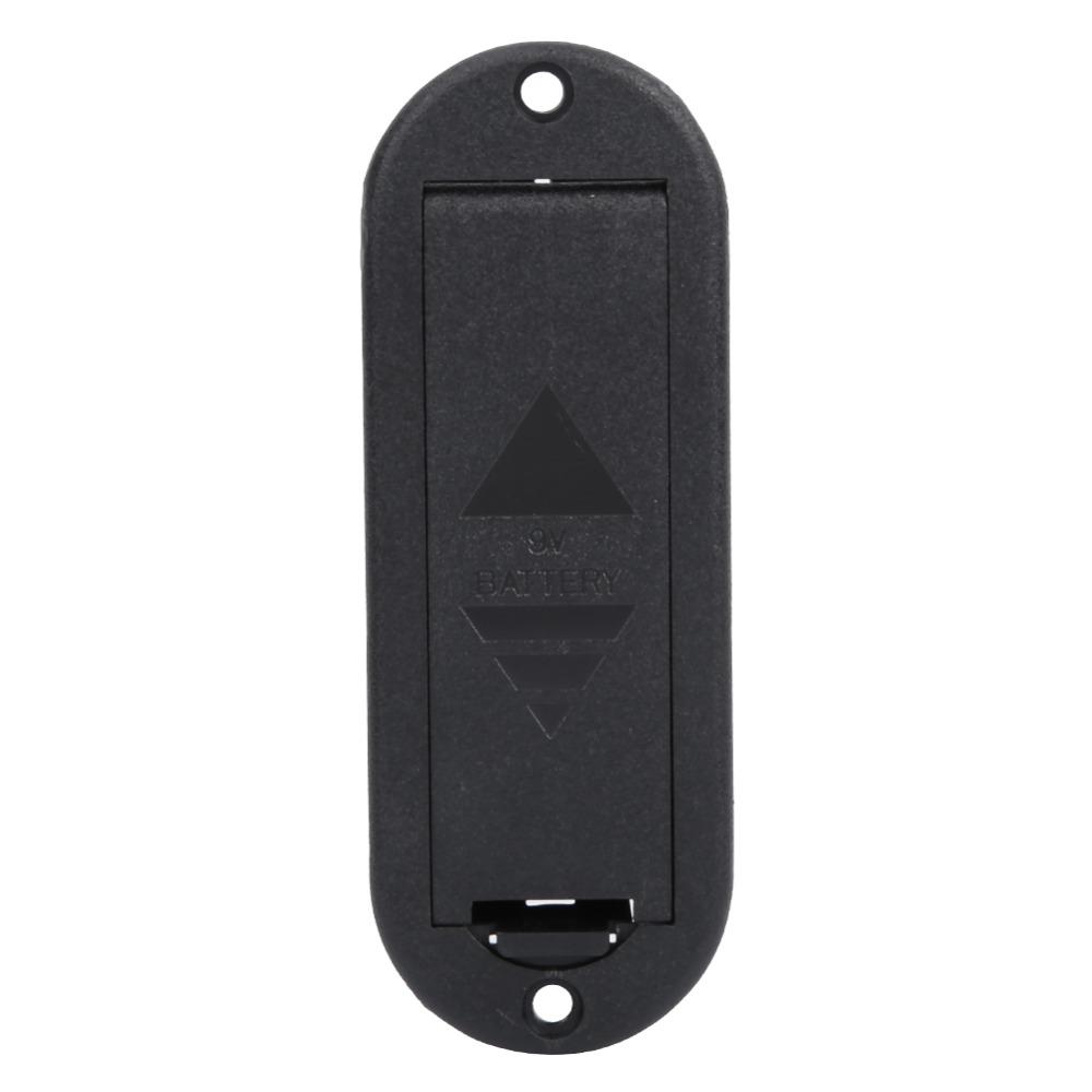 2PCS Plastic Battery Cover Box Black Color Guitar Battery Case For 9V Battery