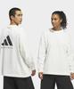 Adidas Basketball Long Sleeve Tee - White:Black / Kb7555