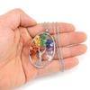 Hand-Wound Natural Gravel Crystal Curved Loose Root Tree Of Life Necklace Fortune Tree Necklace Women'S Necklace N24