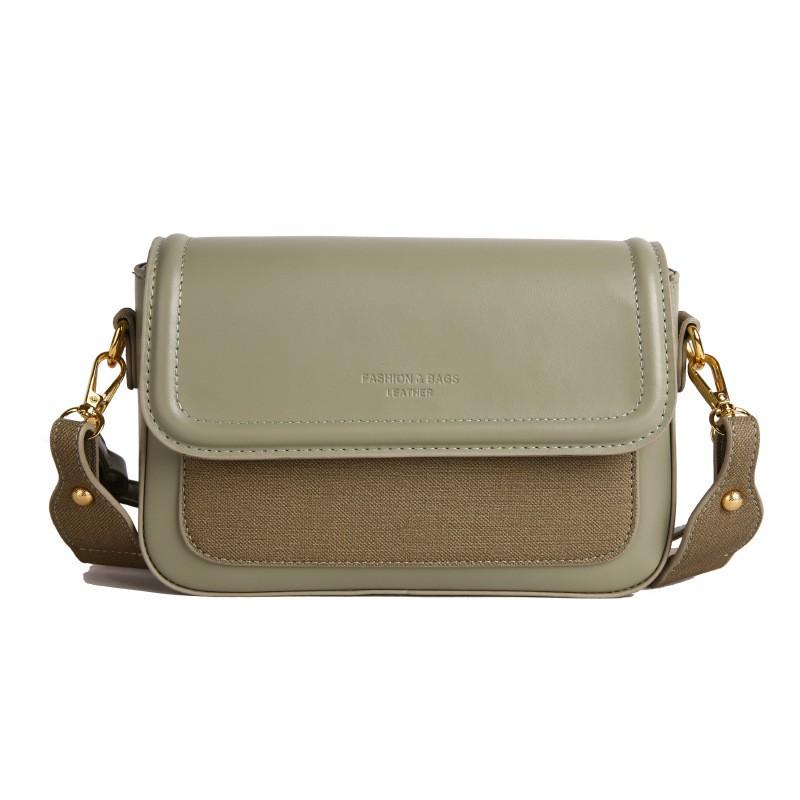 Cross-border New Simple Solid Color Women's Bag With Texture Popular Japanese Contrast Shoulder Niche Foreign Style Cross-body