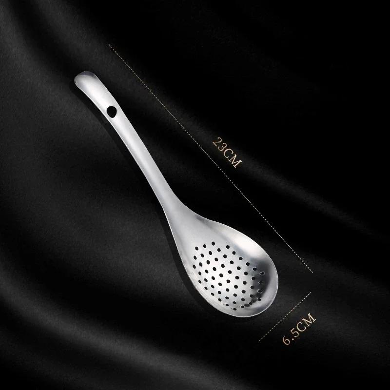 304 Stainless Steel Strainer Spoon Kitchen Colander Spoon Spoon Filter Strainer Food ScoopPerforated Skimmer Colander