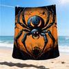 1pc Spider Web Throw Blanket Polyester Fiber, Lightweight Flannel, Soft & Warm, All Season Use for Outdoor, Camping