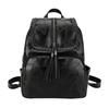 Unisex Retro Backpack Faux Leather Waterproof Schoolbag Anti-Theft Multi-Pocket Backpack for Street Travel College Students