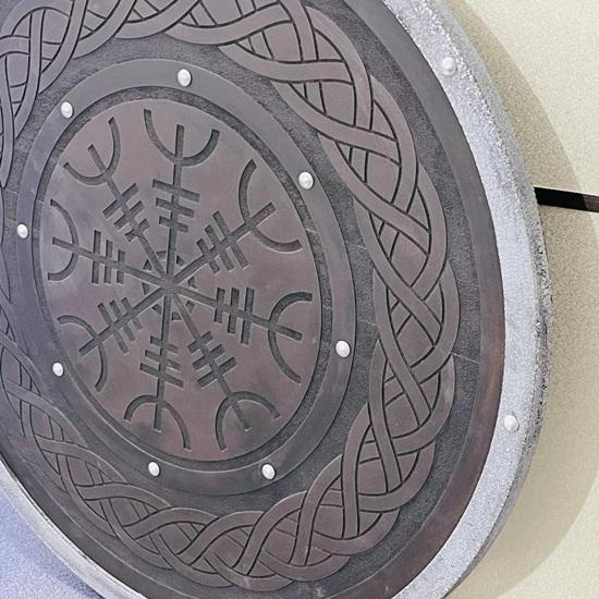 60.96 Cm Viking Norse Valhalla Wooden Handmade Battle Warrior Shield Cosplay Home Decor Gift