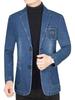 2026 Men's Trendy Single-Breasted Denim Suit Jacket: Spring/Autumn High-End Blazer