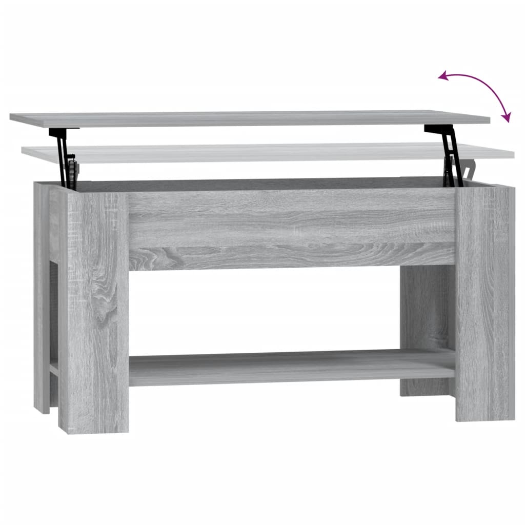 Coffee Table, Grey Sonoma Oak, 101x49x52 Cm