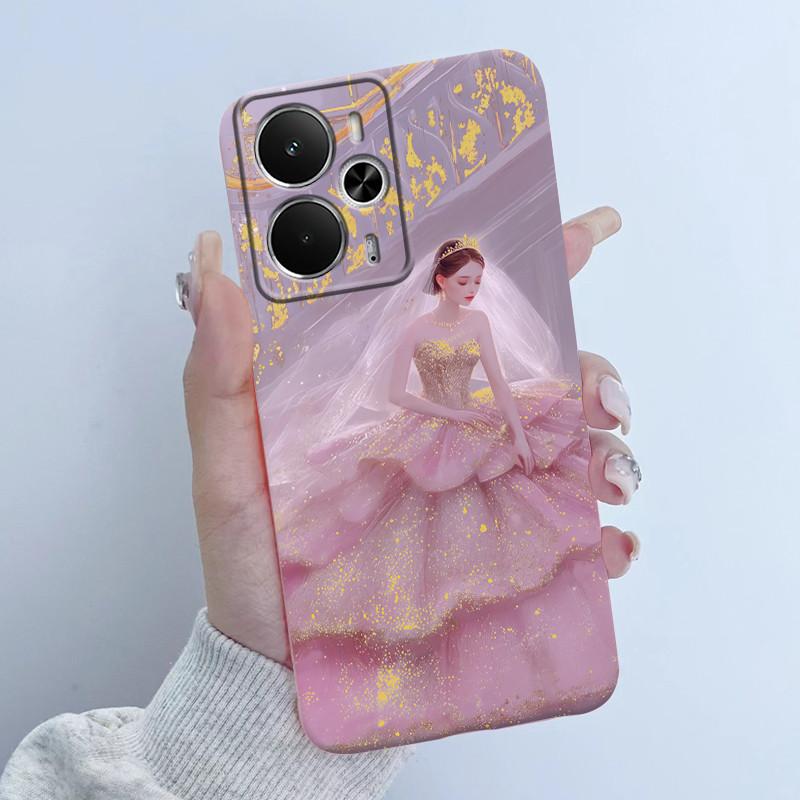Cases For OPPO Realme 14 14T 5G Casing Fashion Flower Astronaut Girl Design Soft Silicone TPU Cover For Realme14T realme14 Coque