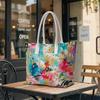 Floral Printed Women Casual Tote Bag Fashion Portable Shoulder Bag for Daily Use