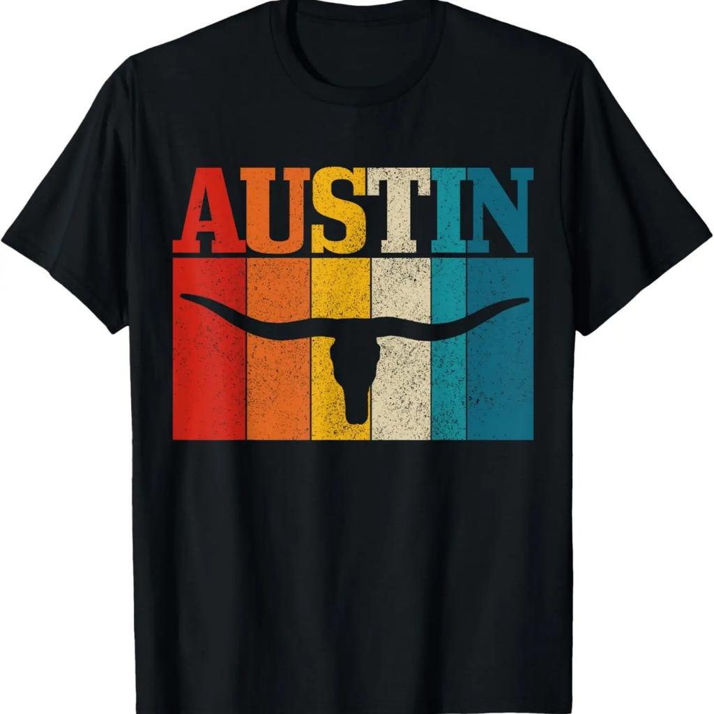 Austin Texas Pride Vintage Longhorn Retro Gift T-Shirt