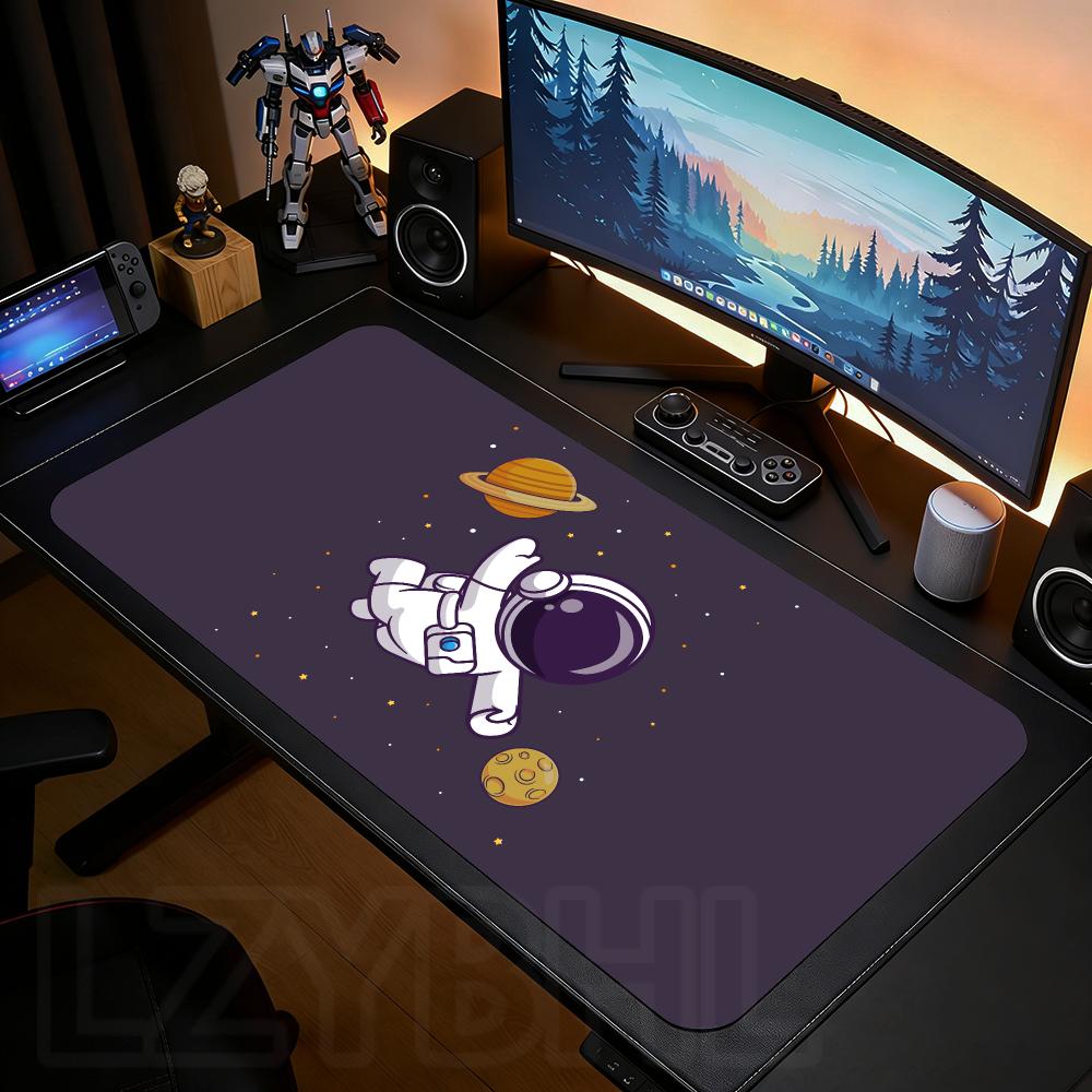 Kawaii Space Astronaut Mouse Pad Large Keyboard Deskmat Moon Mice Pads Gaming Accessories Desktop Decor Gamer PC Long Mausepad