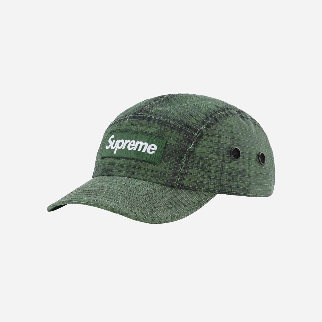 

Supreme Distressed Ripstop Camp Cap Green 23FW -