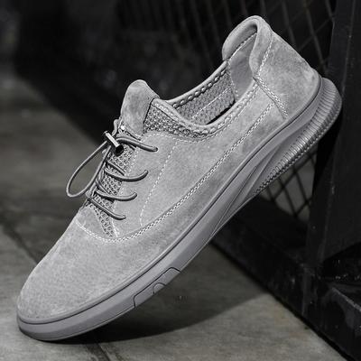 Mode Mångsidiga Herrskor i Mockaläder Utomhus Fritidssneakers Högklassiga Mode Herr Vandringsskor Nya Fritidsskor Herr Sneakers