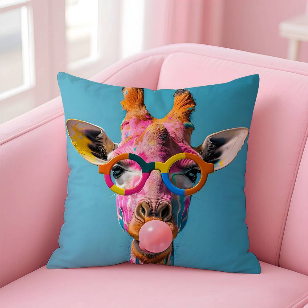 Vibrant Animal Bubble Fashion Tiger Pillow Case Pattern Printing Pillowcase Living Room Sofa Cushion Cover Bedroom Room Decor