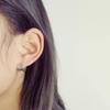 Hollow Double Happiness Circle Earrings: Retro Fashion Style for Women. Needle Back, Versatile & Individualistic Design.