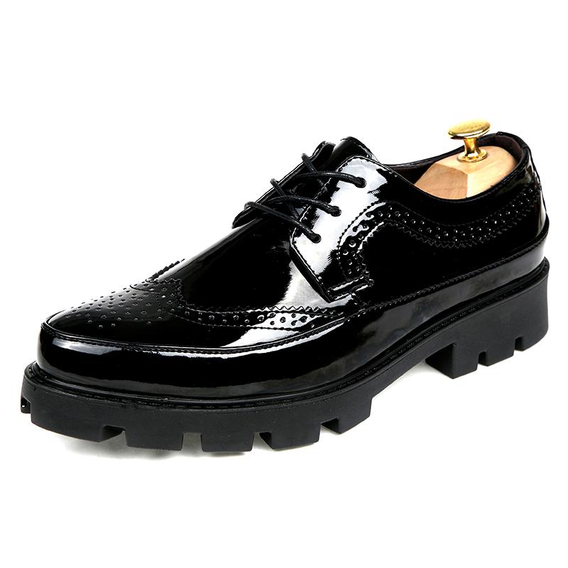 

38-44 Men s Plus Size Fashionable Thick Soled Casual Leather Shoes Business Height Increasing Leather Shoes 38
