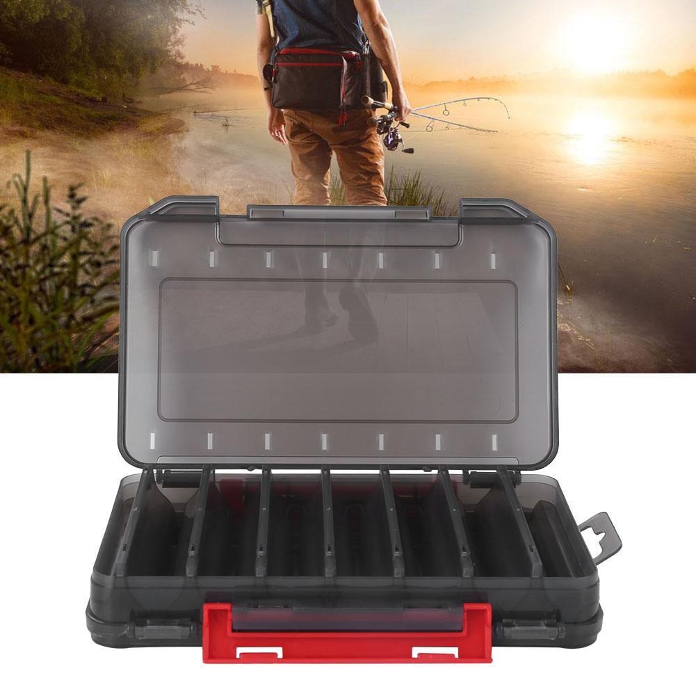Multifunction PVC Double Layer Lure Tool Storage Box Fishing Bait Accessory GrayLure Box
