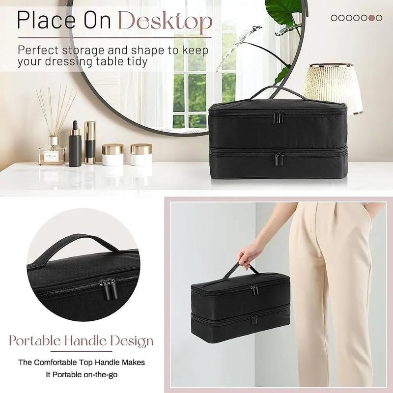 1pcs Double-Layer Hair Dryer Case Portable Waterproof Hair Curler Bag Large Capacity for Shark Flexstyle